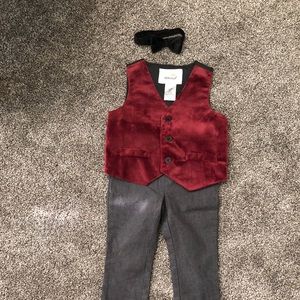 Matching vest, dress pants and bow tie 2T